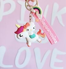 Hello Kitty Unicorn Keychain Keyring Pendant Bag Charm