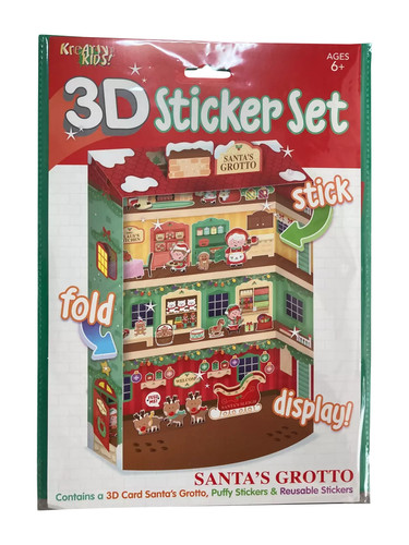 Santas grotto sticker - 3d, set