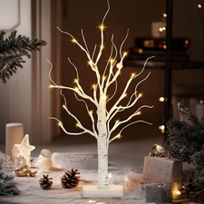 2Pcs LED Twig Birch Table Tree