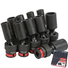Neilsen Universal Swivel Impact UJ Driver Deep Socket Set 3/8" 10mm - 19mm 10pc