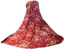 Large pair Laura Ashley Lori Cranberry curtains each 89"W 85" drop *1 of 2 pairs