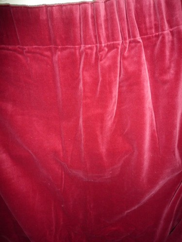 Vintage red cotton velvet - vintage,