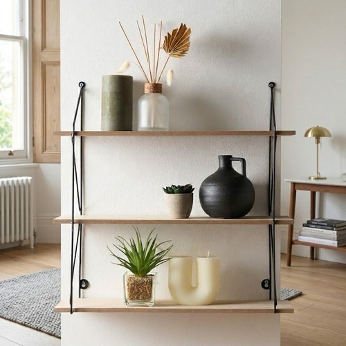Wall shelves tier oak wooden - tier,