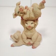 The Leonardo Collection Stacking Trio Pigs Figurine Totum Style Ornament