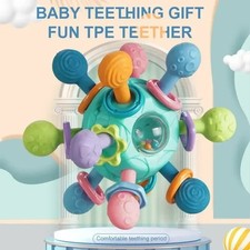 Baby Sensory Toy 0-12 Months Rotating Rattle Ball Teether Developmental Toy Gift
