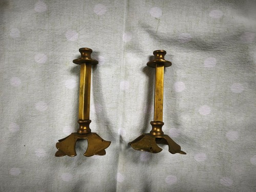Pair gold brass metal - of,