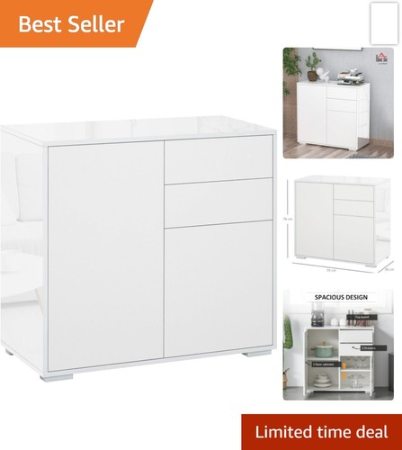 White gloss matte sideboard - sideboard, 2
