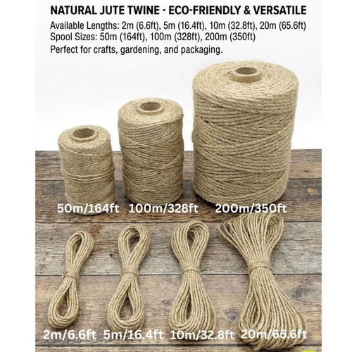 Natural jute twine rope 2mm - jute,