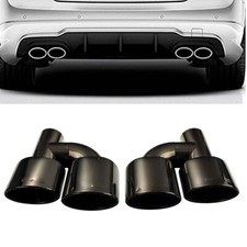 Left right FIT For C-class Exhaust Tips W212 E350 E400 C63 C300 C350 W204 Logo