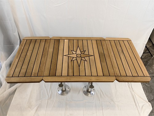 Boat folding teak table - boat,