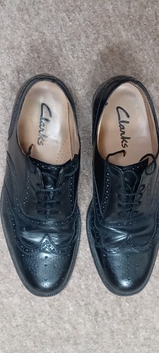 Clarks leather black brogue - clarks,