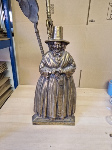 Vintage brass welsh lady - brass,