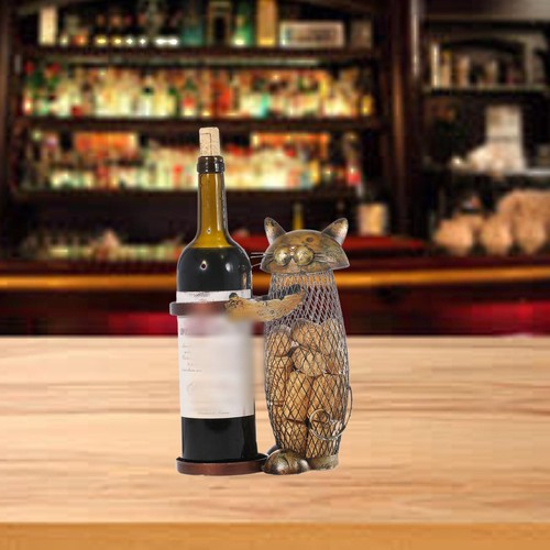 Wine rack home decor cat - home,