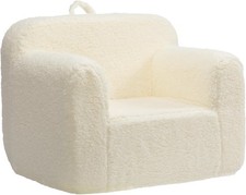BEJOY Kids Sofa Ultra-Soft Snuggle Foam Filled Chair, Single Cuddly Sherpa Read