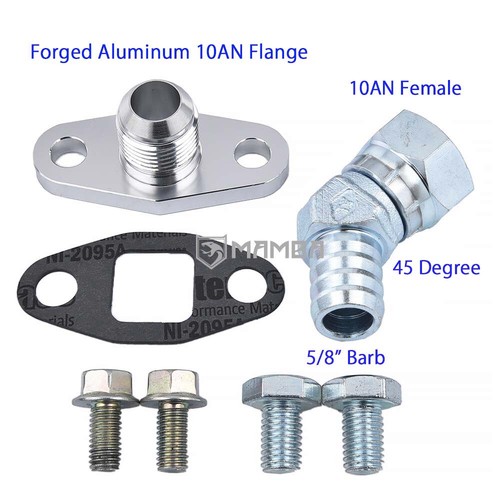 45deg turbo oil - oil, drain