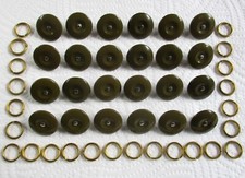 24x British Army:"DENIM BATTLEDRESS BLOUSE BUTTONS & RINGS" (19mm, BD, Overalls)