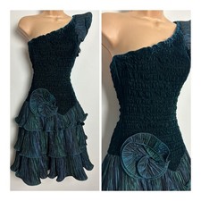 Vintage 1980s Teal Velour &