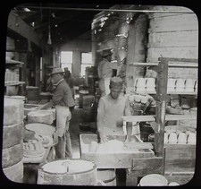 Glass Magic Lantern Slide POTTERY FACTORY TRENTON NEW JERSEY C1910 PHOTO USA