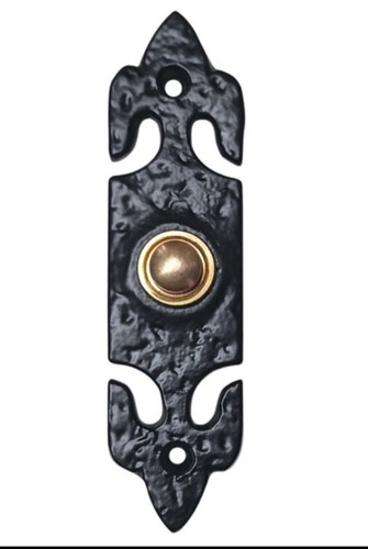 Black and brass fleur lys - black,
