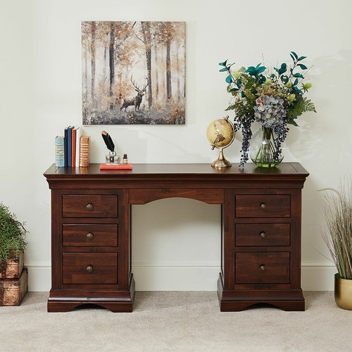 Twin pedestal desk french - twin,