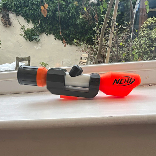 Nerf orange black toy rifle - nerf,