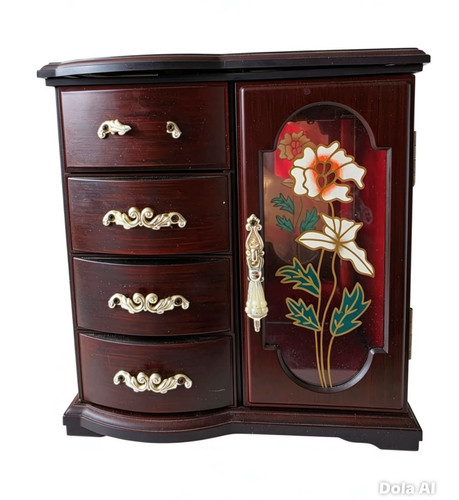 Vintage floral jewellery box - jewellery,