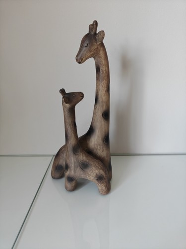 Pair giraffes wooden - of,
