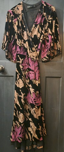 Zara devore velvet midi wrap - midi,