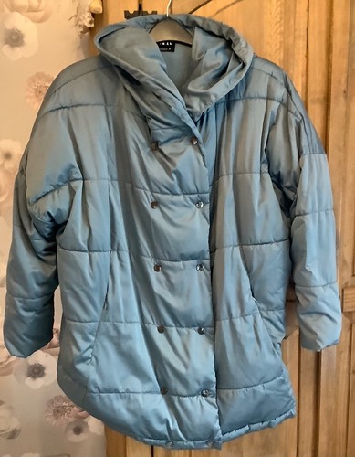 Zara aqua blue padded coat - 3/4,