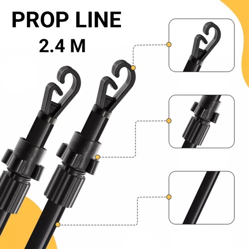 Telescopic washing line - washing, prop