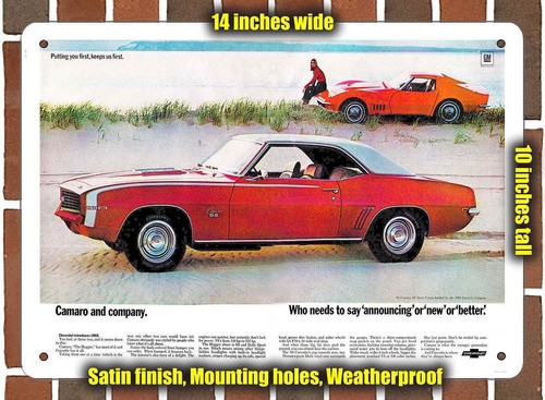 Metal sign 1969 camaro ss - -, ss-