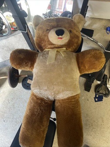 Large vintage teddy 1970s - vintage,