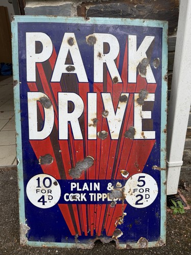 Vintage large enamel - large, park