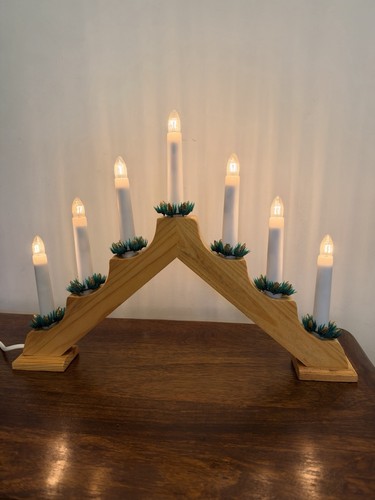 Vintage wooden candle bridge - vintage,