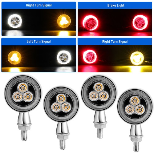 4pcs chrome led turn signal - 4pcs,