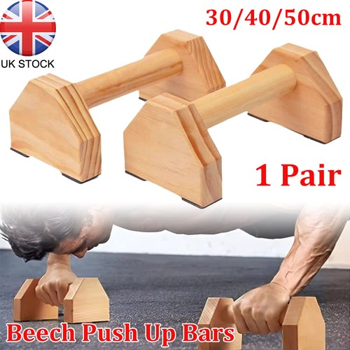 Pair wooden parallettes push - wooden,