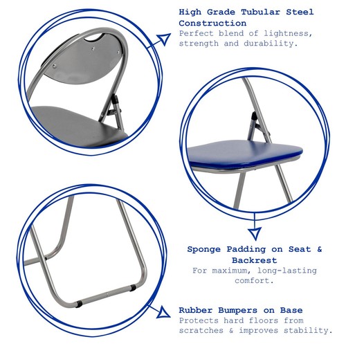 Padded folding chairs - chairs,