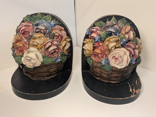 Vintage pair chalkware - pair, of