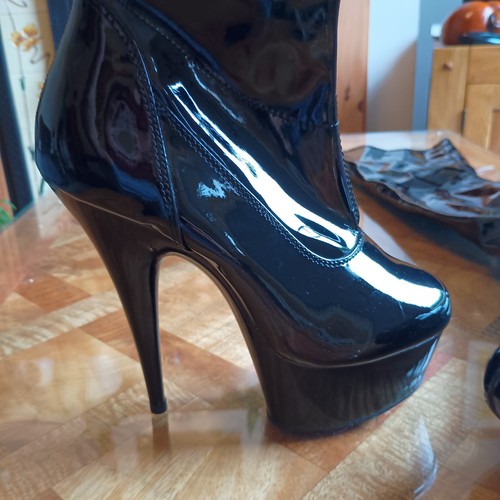 Pleaser black patent pvc - pleaser,