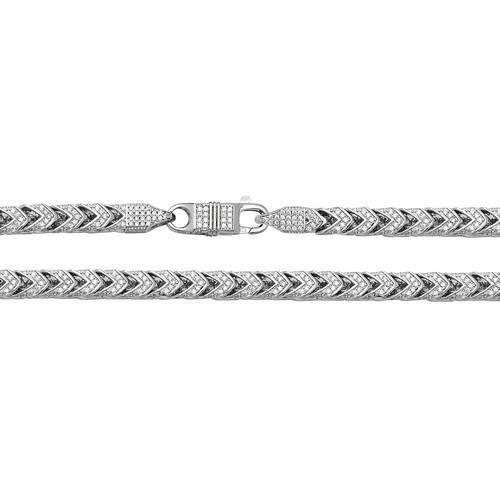 Solid genuine silver chain - genuine, cz