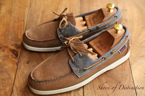 Sebago brown nubuck canvas - sebago,