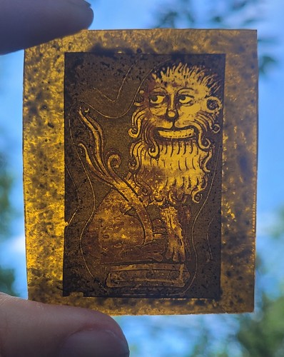 Stained glass lion kiln - lion,