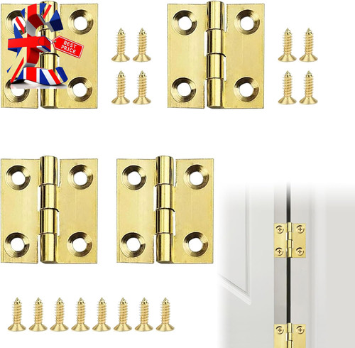 4pcs brass small - small, hinges