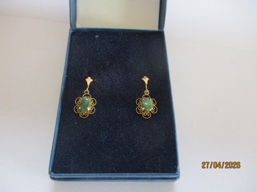 Vintage 14ct gold jade - 14ct,
