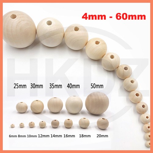 Natural wooden craft balls - wooden,