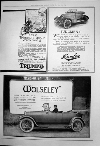 Antique old print triumph - old,