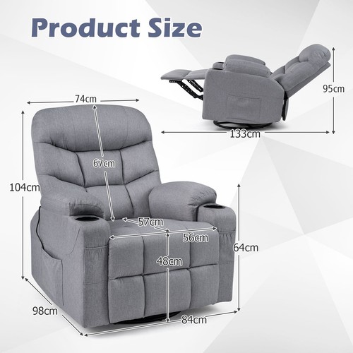 Recliner chair massage heat - recliner,