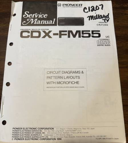 Pioneer cdx fm55 universal - pioneer, cdx-fm55