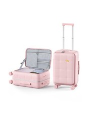 MGB 20 Inch Carry On Luggage with Wheels PC Hard Shell Suitcase Top Opening A...