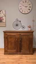 Antique Victorian Pitch Pine Sideboard Cupboard Linen Larder Storage Cabinet